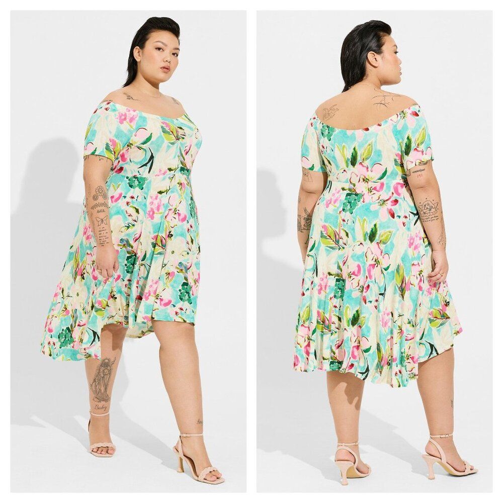 Mini Super Soft Off Shoulder Skater Dress